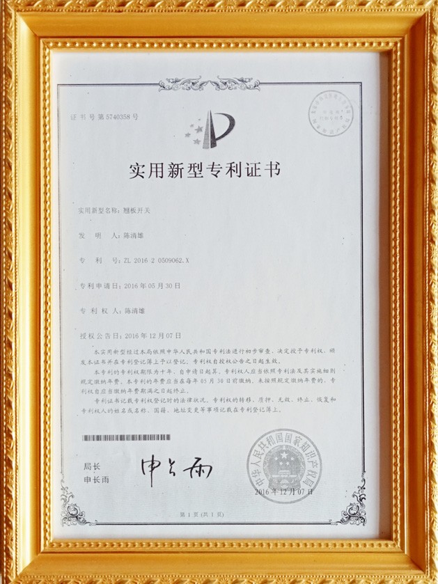 翹板開關專利